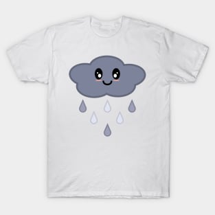 Kawaii Cute Happy Stormy Rain Cloud T-Shirt